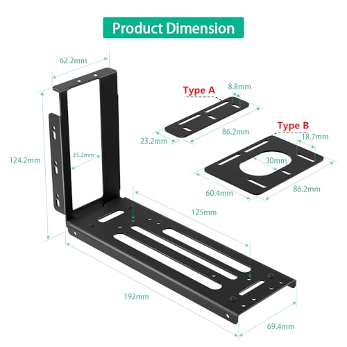 Soporte vertical para GPU con 2 ranuras, color negro miniatura 6