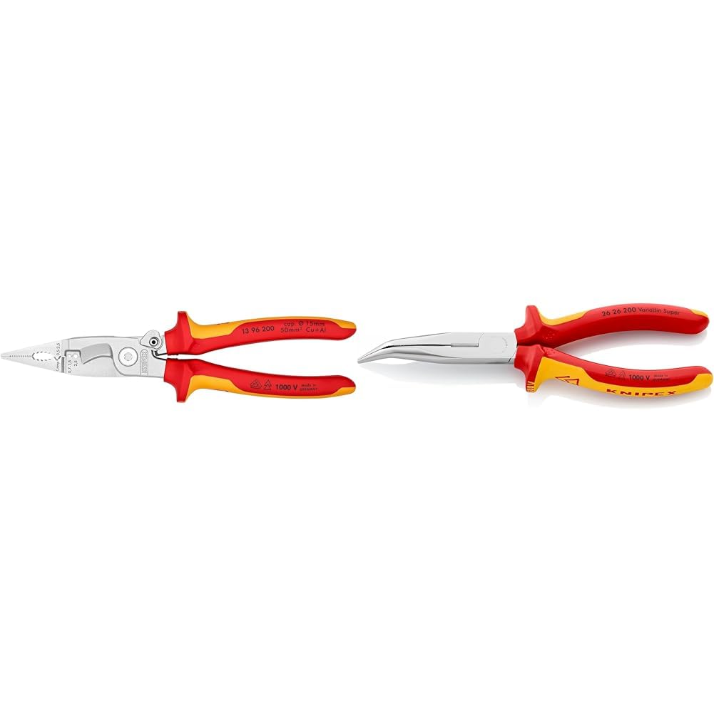 Pince pour installations électriques et pince demi-ronde pour câbler les tableaux