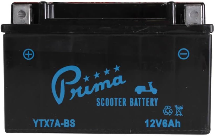 Prima Battery (12V TX7A-BS); Genuine 125,150,170i, Kick