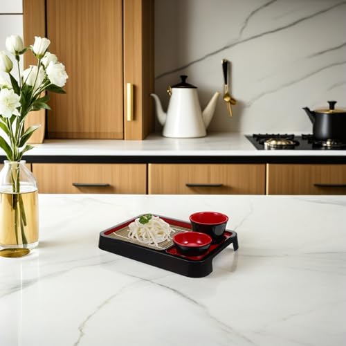 Set de plato rectangular para fideos estilo japonés miniatura 6