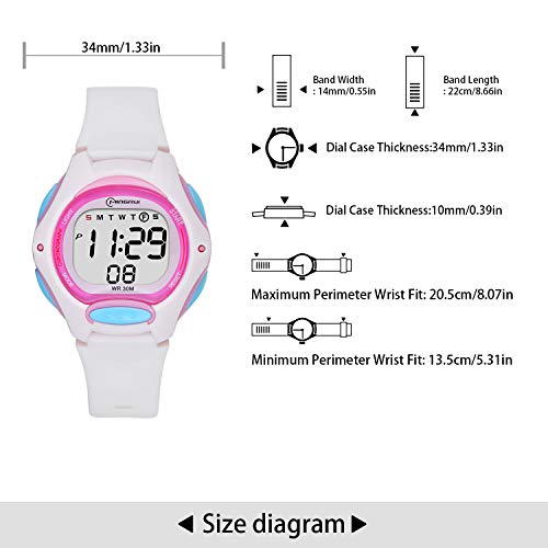 Edillas Kids Digital Watch For Girls Boys,Children Watches Waterproof Multi-Functional Wristwatches With Alarm/Stopwatch #TOP5