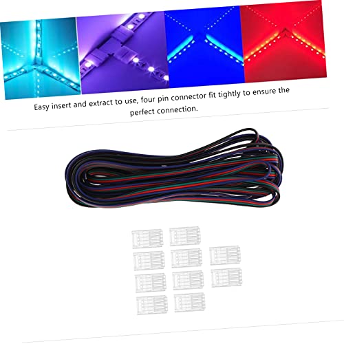 Veemoon 10 Peças Conector De Tira De Luz LED Barra De Luz Conector De Tira LED Iluminação Srip Conec