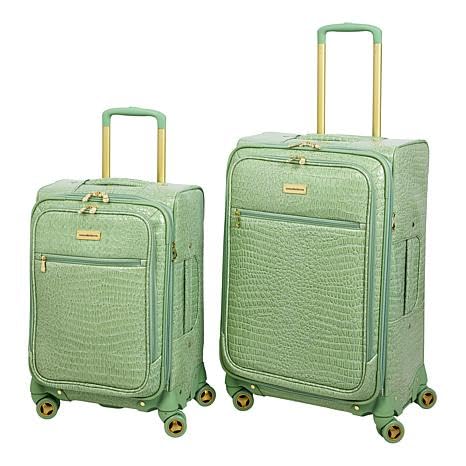 Samantha Brown 2-piece Summer Croco Carry-On & Spinner