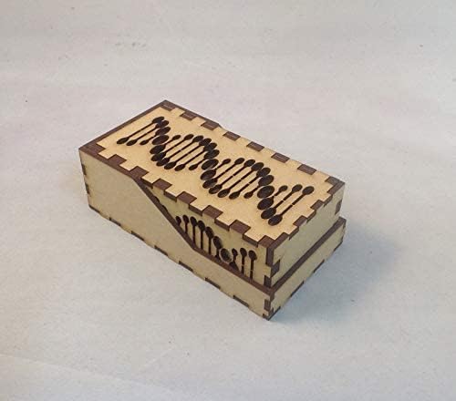 T Rex Fossil Mini Dice Tower v1 Amber Acrylic Window Laser Cut MDF Unique Gift