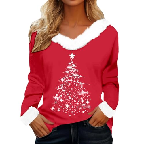 Generisch Damen Weihnachtspullover mit stilisiertem Tannenbaum -...