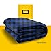 Big Blanket Co Original Stretch Blue Plaid | Extra Large Blanket | 100 Square Feet | Soft, Giant Blanket That Fits The Whole Family | The Biggest, Best Blanket of 2024