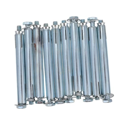 Alipis 20pcs Ground Lock Bolt Expansion Anchors Drywall Fix Driveway Zinc Bumps Screw for Bolts Bolt Silver Carbon Steel