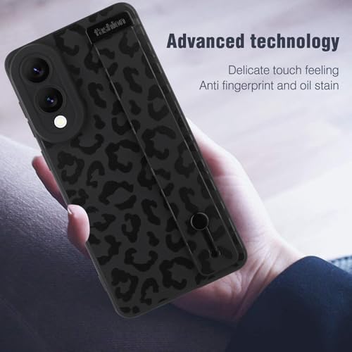 Image of Compatible with Samsung Galaxy S25 Edge Case with Strap Wrist Black