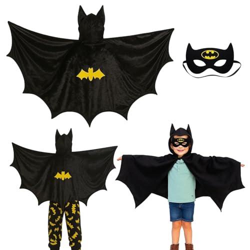 BaiDekun Halloween kostüm kinder Set, Fledermaus Kostüm Kinder...