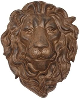 Cast Iron Lion Head Hanging Garden Plaque