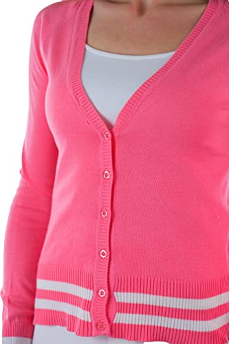 Image of ToBeInStyle Women's Long Sleeve Button Down V-Neck Cardigan