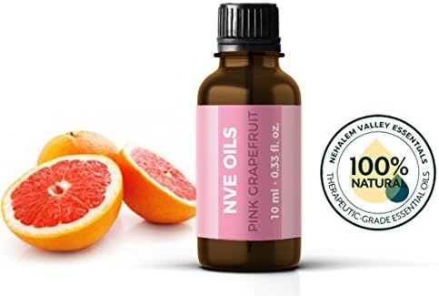 Pure Pink Grapefruit Essential Oil By NVE Oils-Guaranteed 100% Pure & Natural For Diffuser, Aromatherapy, Headache, Pain, Meditation, Stress, Anxiety, Sleep, Cosmetics, Soaps, Candles, Skin Care.