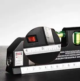 Trena Laser Digital 3 em 1 com Nível a Bolha, Trena Retrátil 2,5m e Régua Embutida – Laser LevelPro3 – Acompanha 3 Baterias AG13 – Ferramenta Multiuso para Medição e Alinhamento