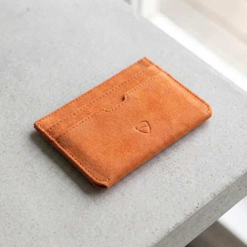 Image of Vaultskin MOORGATE Slim Card Holder - Minimalist Leather Wallet with RFID Blocking, Front Pocket Credit Card Case for Men & Women