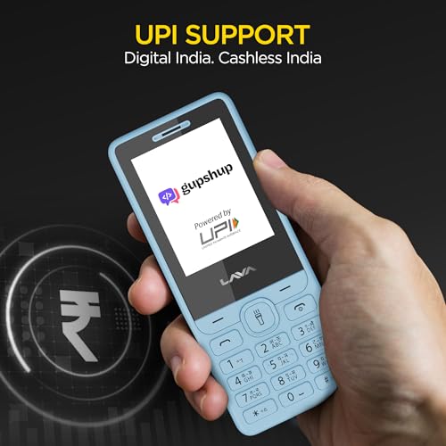 Image of Lava A5 (2025) Dual SIM Keypad Mobile with 2.4'' Big Display | UPI Support, 1200mAh Battery | BOL Feature | Camera | Auto Call Recording | Glass Finish | and 7 Regional Languages - Blue