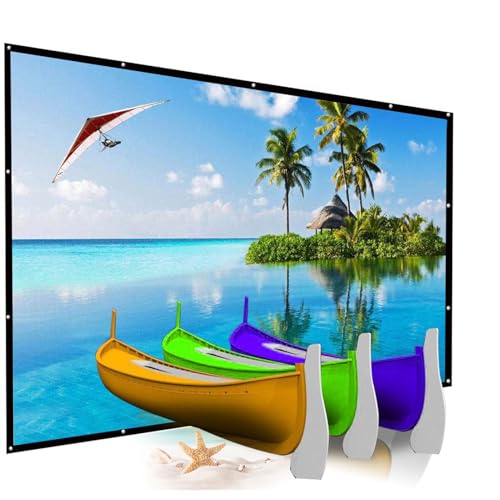 300 Inch Projector Screen Portable Outdoor Movie Screen YF2009SZ Big Size Folding HD Projection Screen 16:9 for Home Theater/Office/Camping/Party