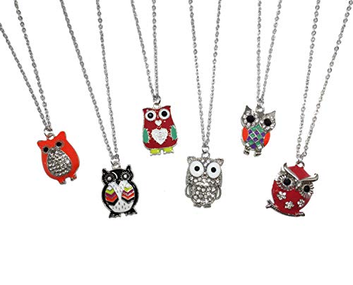 16" Owl Necklace Assortment (6 Per Order)