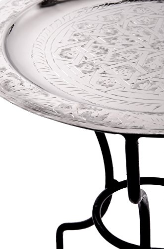 Marrakesch Orient & Mediterran Interior ® Orientalischer Tisch Gibraltar - Silberfarbig, 40cm – Bild 3