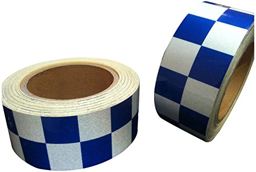 Direct 23 Ltd Nuevas damas de color azul y blanco de grado reflectante cinta 50 mm x 25 m