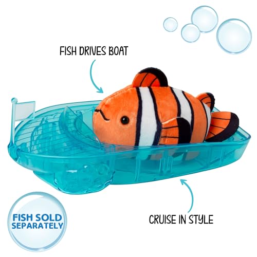 John Adams Zhu Zhu Pets | Zhu Zhu Aquarium Speedboat and Dock Playset | Electronic Pets | Ages 4+, Blue, 11547