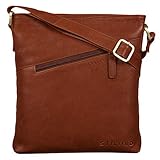 AUF EINEN BLICK: ca. 27 x 25 x 5 cm | Modell: Stella | Gewicht: 480 Gramm | Material: Rindsleder | Hersteller: STILORD | Kompatibilität: für DIN A5, kleine Wasserflasche und 10.1 Zoll Tablet (24.3 x 17.6 cm) im ungepolsterten Hauptfach