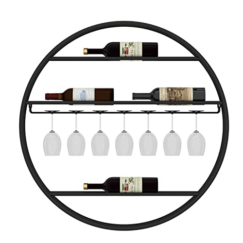 Étagère à vin murale design en métal noir de style industriel - 2