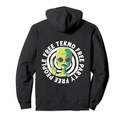 Alien DJ Tekno Free Party Free People Sudadera con Capucha