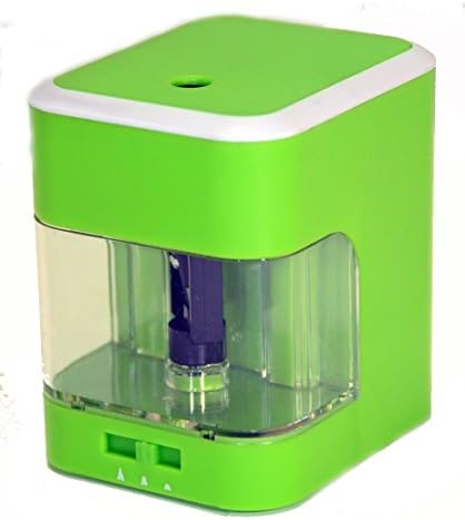 Battery Operated Desktop Pencil Sharpener, Adjustable Sharpness , Green