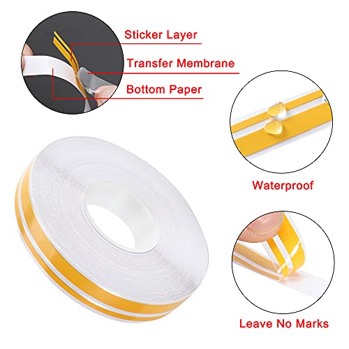 Tomall 32Ft (9.8M) Stripe Stickers For Car Hood Body Side Auto Racing Sport Pinstripe Tape Stripe Decals For Car Bumper Skirt Roof Universal Modified Decoration (Yellow) #TOP2