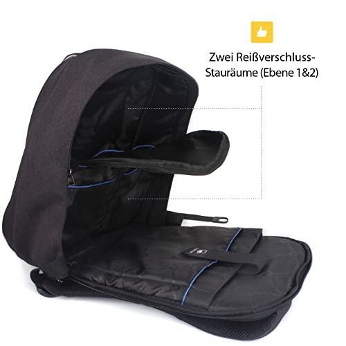 Anti-Diebstahl-Rucksack für Laptops mit Sicherheitsfunktionen