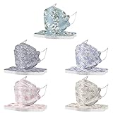 50 Pack KF_94 Adults Disposable Face_Masks with 4D Printed Designs, 4-Ply...