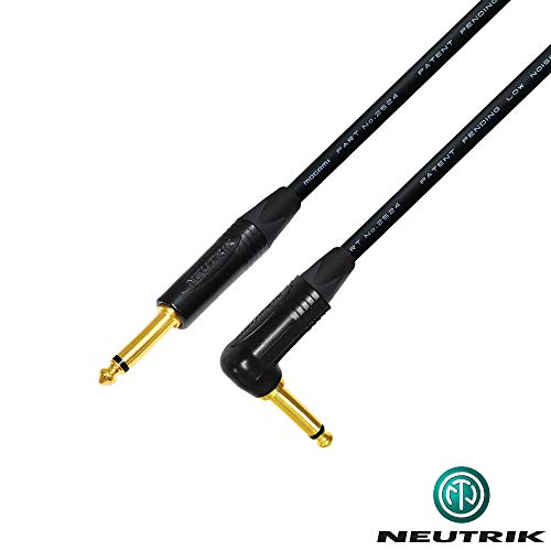 Worlds Best Cables WNAGPOPO 10 Foot - Guitar Bass Instrument Cable Custom Made Using Mogami 2524 Wire And Neutrik Np2Rx-B & Np2X-B ¼ Inch (6.35Mm) Gold Ts Connectors thumb #3