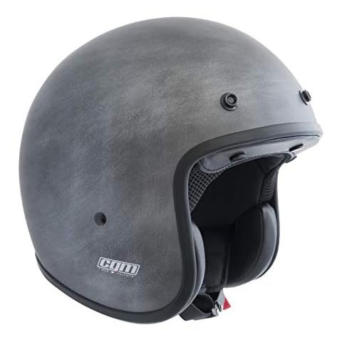 CGM 170W-AAA-18 GRIS GOMA Fibra Vidrio Casco Jet Retro Cover