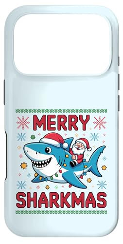 Merry Sharkmas AO[Z[^[ T^ CfBO V[N Cgt X}zP[X iPhone 17 Pro p