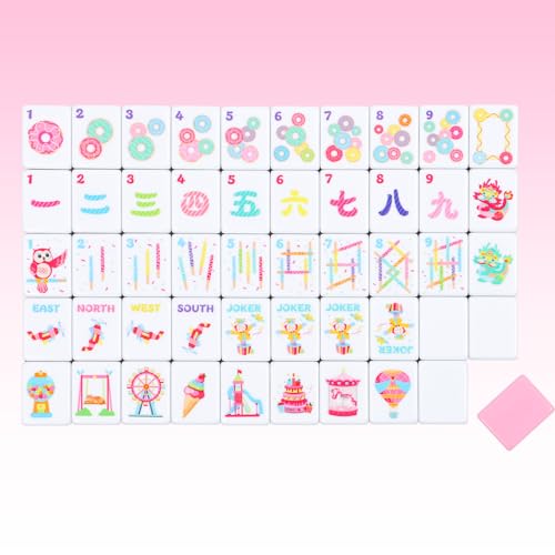 Juego de Mahjong Americano con 160 fichas y bolsa portátil
