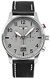 uhren herren chronograph schwarz Leuchtzeigern Iron Annie D-Aqui Chronograph mit Lederarmband