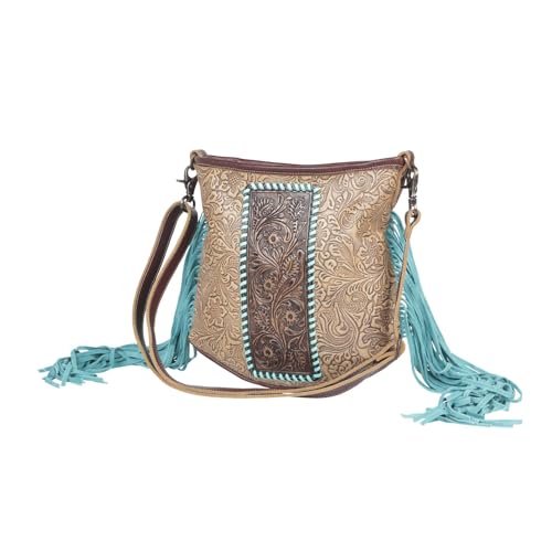 Myra Bag Western Leather Shoulder Bag for Women, Upcycled Crossbody Bag with Tassel - Querencia2