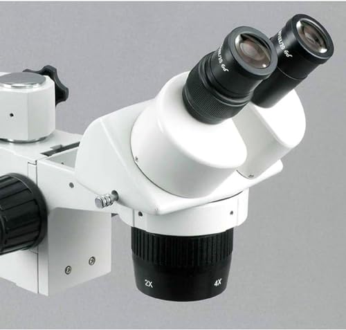 Image of AmScope SW-3B13 Binocular Stereo Microscope, WH10x Eyepieces, 10X and 30X Magnification, 1X /3X Objective, Single-Arm Boom Stand