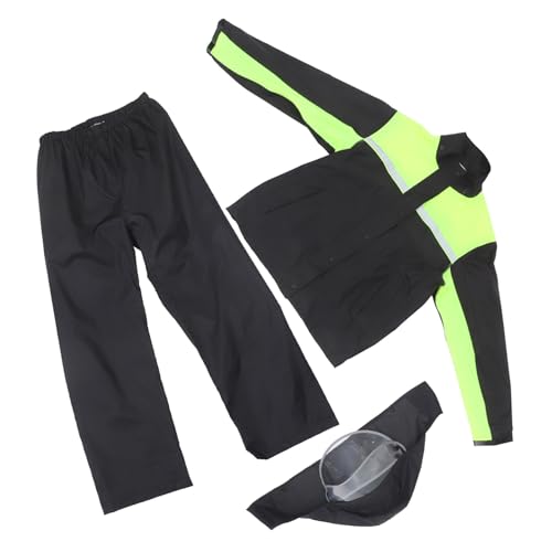 BELLIFFY Traje De Lluvia Completo Para Motocicleta Chaqueta y Pantalones Cómodo Para Hombre Reflectante Práctico