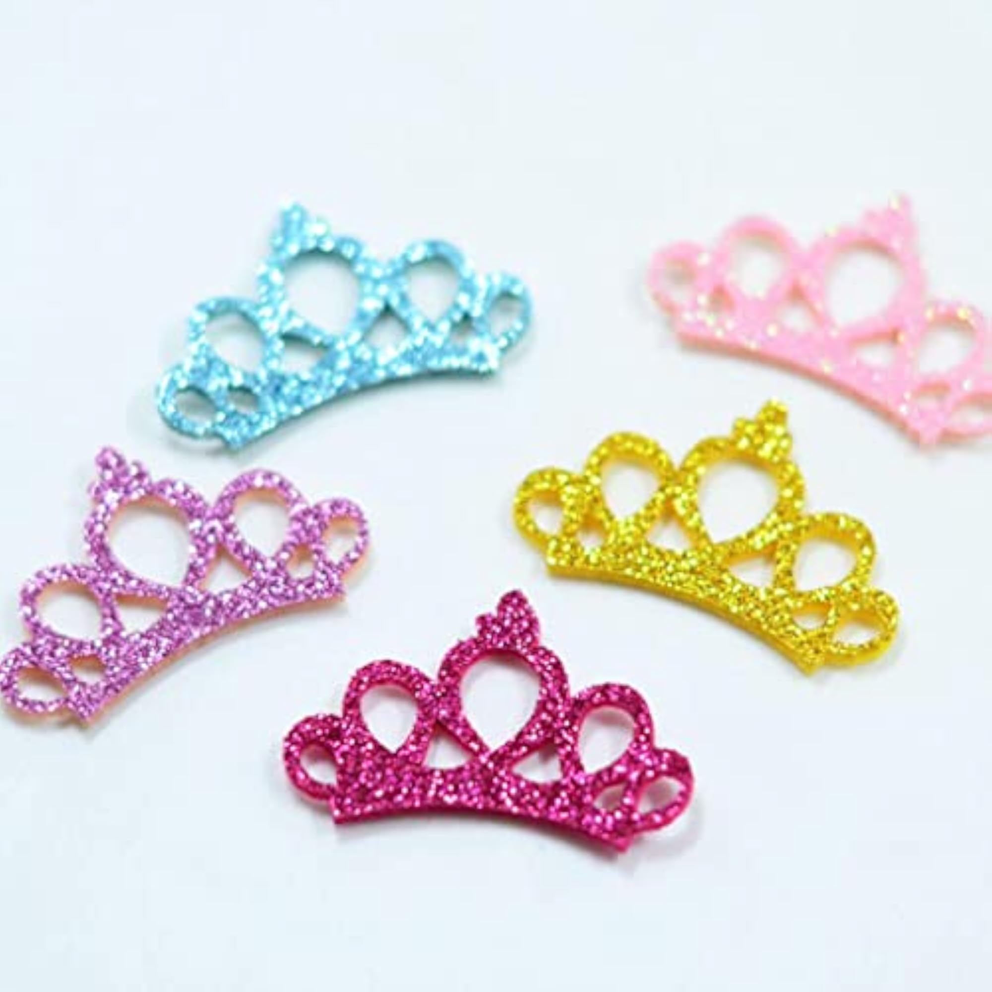 Mixed Color Crown Sequins Hair Clips Set for Girls
