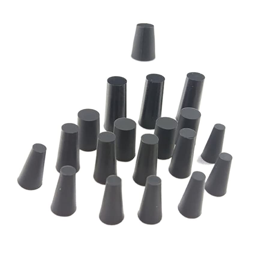 GatherTOOL 10Pcs Clear/Black Conical Rubber Stopper Blanking Plugs Silicone Tapered Plug Seal End Cover Caps 1.5-16mm (Size : 4.5x8.5x16mm(Clear))