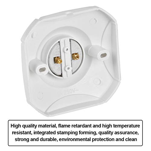 DODUOS 4 PCS Portalampada E27 Bianco Base