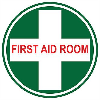 Graphical Warehouse First Aid Room Floor Sign-38