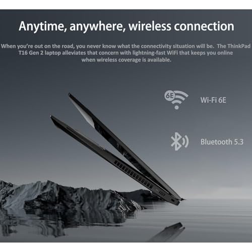 Image of Lenovo ThinkPad T16 Gen 2 Business Laptop Computer, 16 inch FHD+, 13th Gen Intel 10-Core i5-1335U (Beat i7-1255U), 40GB DDR4 RAM, 2TB PCIe SSD, WiFi 6E, BT 5.3, Windows 11 Pro, Tichang