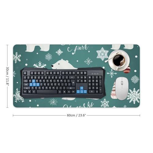 Mouse Pad Protector Polar Bear Navidad 30x60 cm Blanco miniatura 2