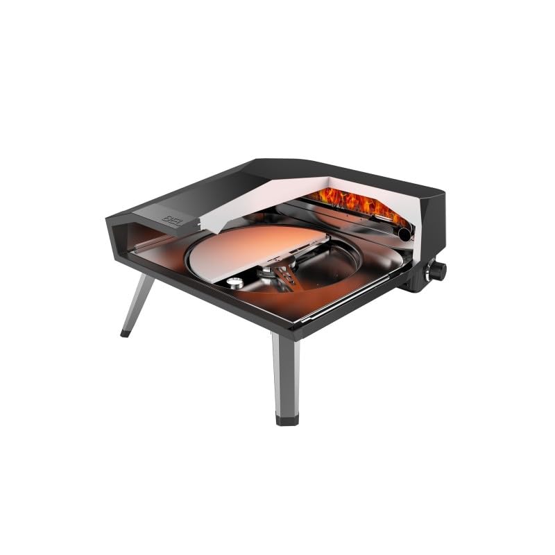 BELDEKO Four à Pizza Gaz LUIGI XL 7500W Pierre Tournante - Marque Française