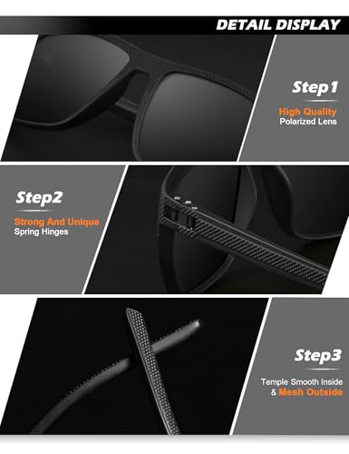 NSSIW Mens-Sunglasses Polarized Sunglasses Men : Classic Sun Glasses with UV Protection for Driving Fishing Golf 4 Packs3