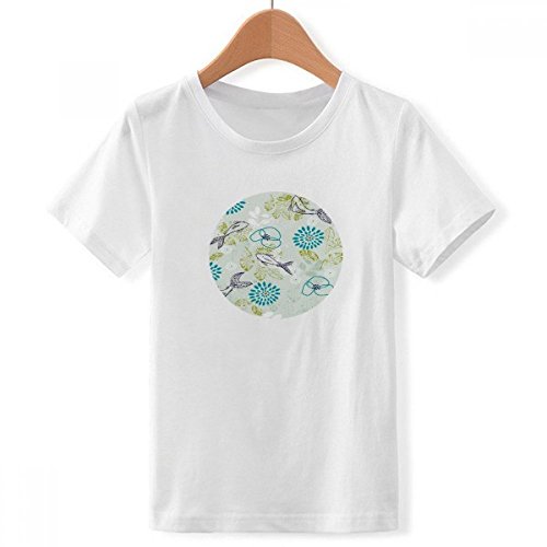 T-shirt bleu avec col blanc et motif animalier multicolore pour jeune homme taille XXL