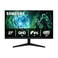 SAMSUNG 27” Odyssey G5 G53F QHD Resolution Gaming Monitor, HDR10, 200Hz Refresh Rate, IPS Panel, AMD FreeSync™ Premium, Black Equalizer, Auto Source Switch, LS27FG532ENXZA
