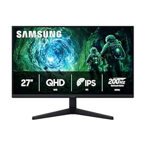 SAMSUNG Monitor para juegos Odyssey G5 G53F QHD de 27″, HDR10, frecuencia de actualización de 200Hz, panel IPS, AMD FreeSync Premium, ecualizador negro, interruptor de fuente automática